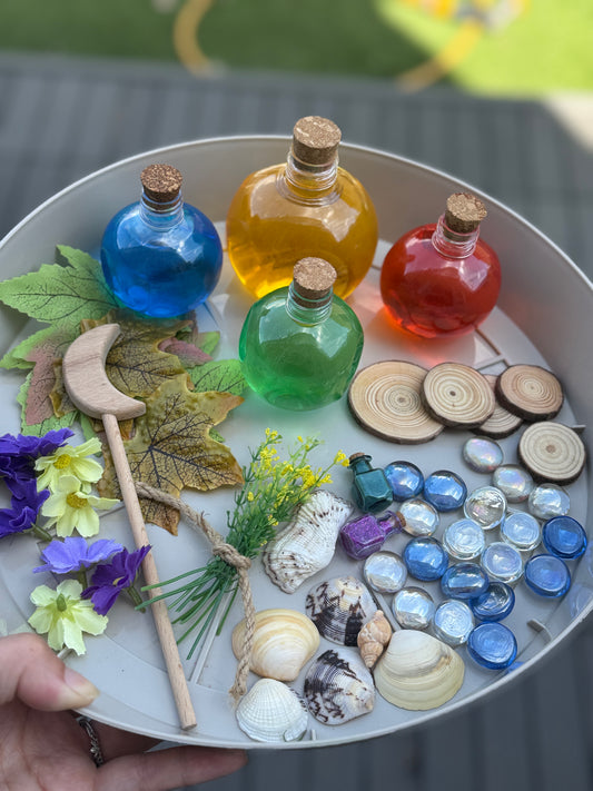 Reusable potion making sensory kit
