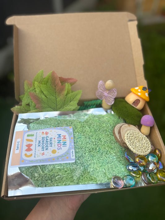 Fairy Garden pour & play Sensory Kit + free fairy peg doll