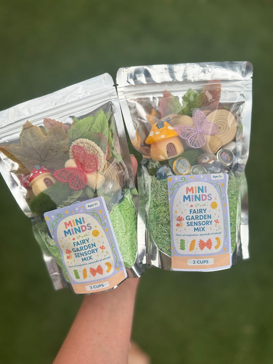 Fairy Garden pour & play Sensory Kit + free fairy peg doll