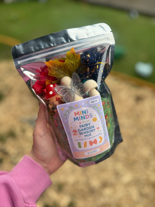 Fairy Garden pour & play Sensory Kit + free fairy peg doll