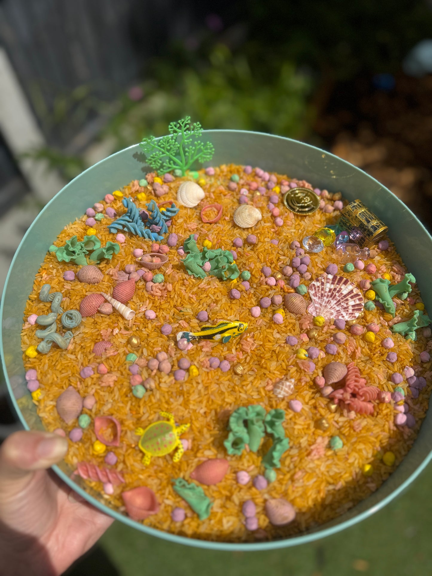 Taste of the Caribbean Ocean treasures under the sea sensory kit pour & play