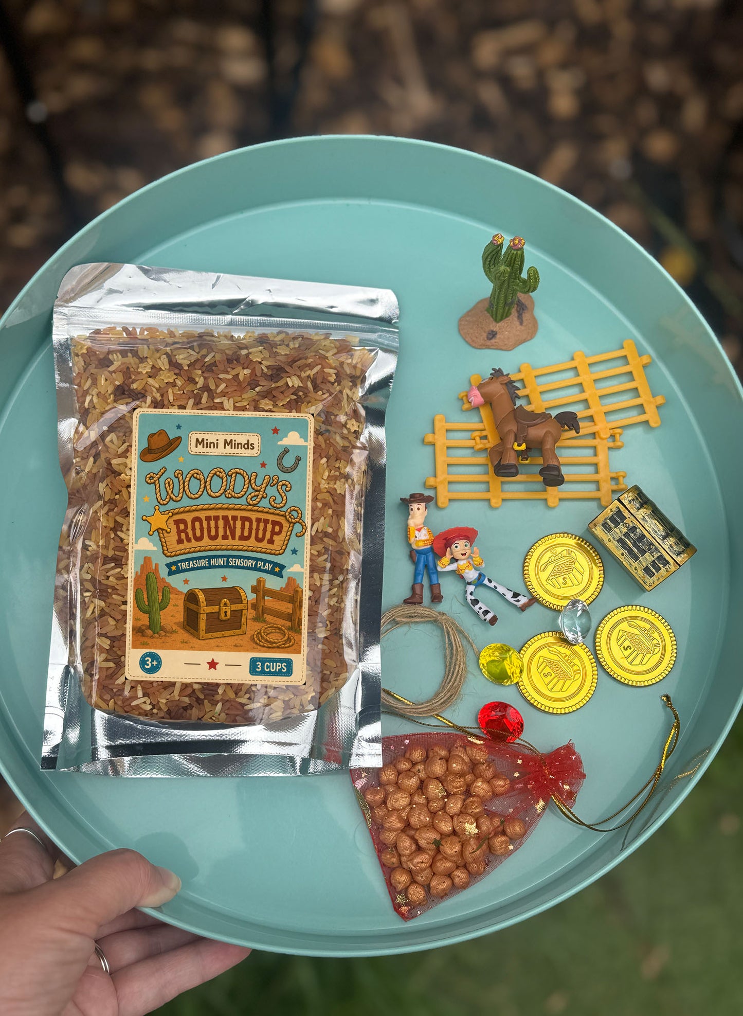 Woodys roundup western cowboy treasure sensory kit