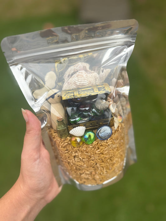 Buried wonders Pirate treasure  pour & play sensory kit