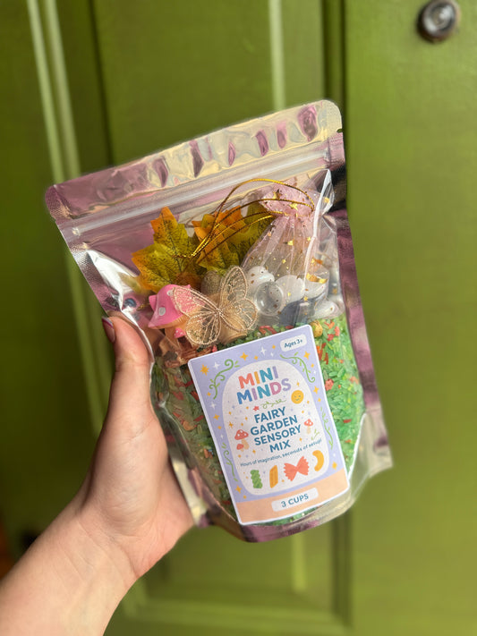 Fairy Garden pour & play Sensory Kit + free fairy peg doll