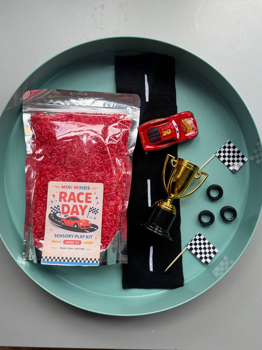 Race day cars sensory kit pour & play